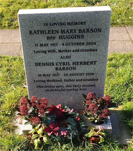 Photo of the grave of DENNIS CYRIL HERBERT BARSON