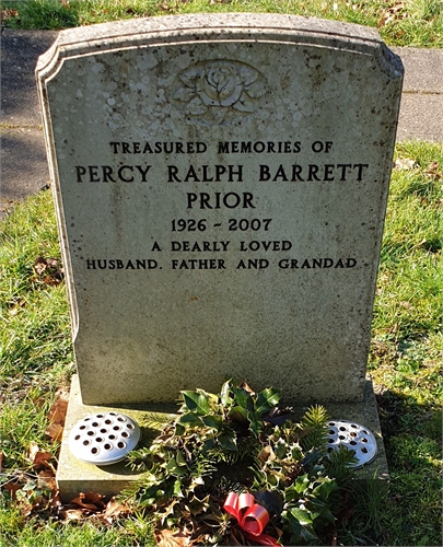 Photo of the grave of PERCY RALPH BARRETT PRIOR