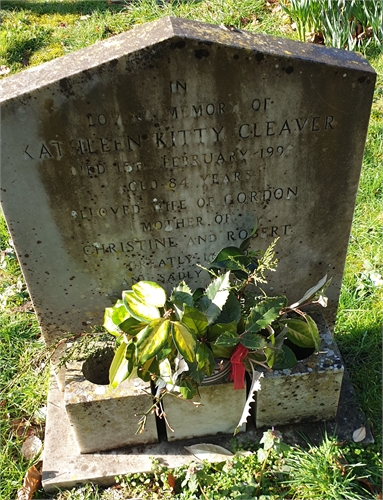 Photo of the grave of (KITTY) KATHLEEN CLEAVER (née KIRKBY)