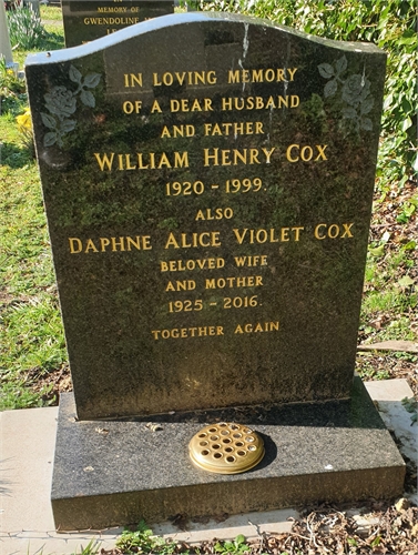 Photo of the grave of (BILL) WILLIAM HENRY COX