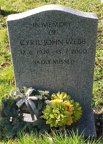 Photo of the grave of CYRIL JOHN WEBB